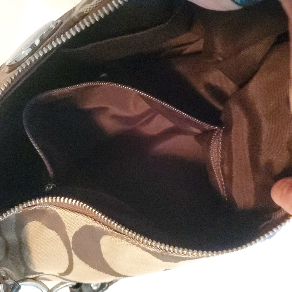 Coach Signature Brown Hobo style bag - Picture 5 of 12